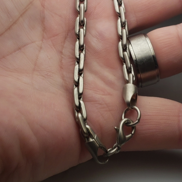Titanium tone link bracelet - Picture 3 of 5
